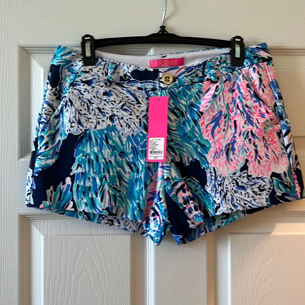 NWT Lilly Pulitzer Callahan Knit Short High Tide Navy Shorts Size 4 Style#001273